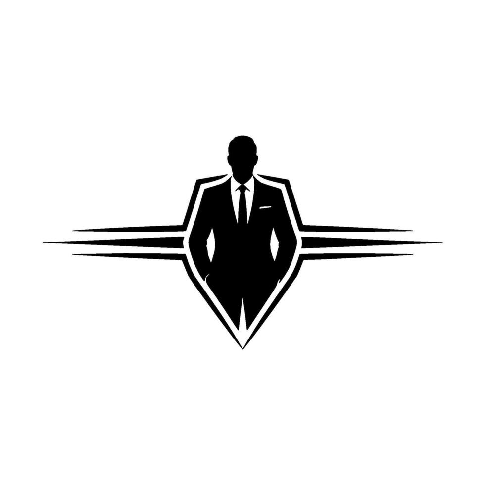 Corporate Silhouette, Strategic Leadership Emblem vector