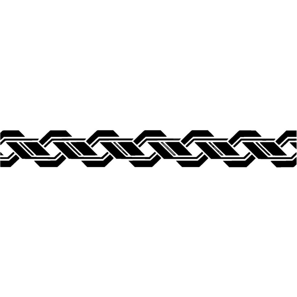 Geometric Chain Border, Modern, Subtle Texture vector