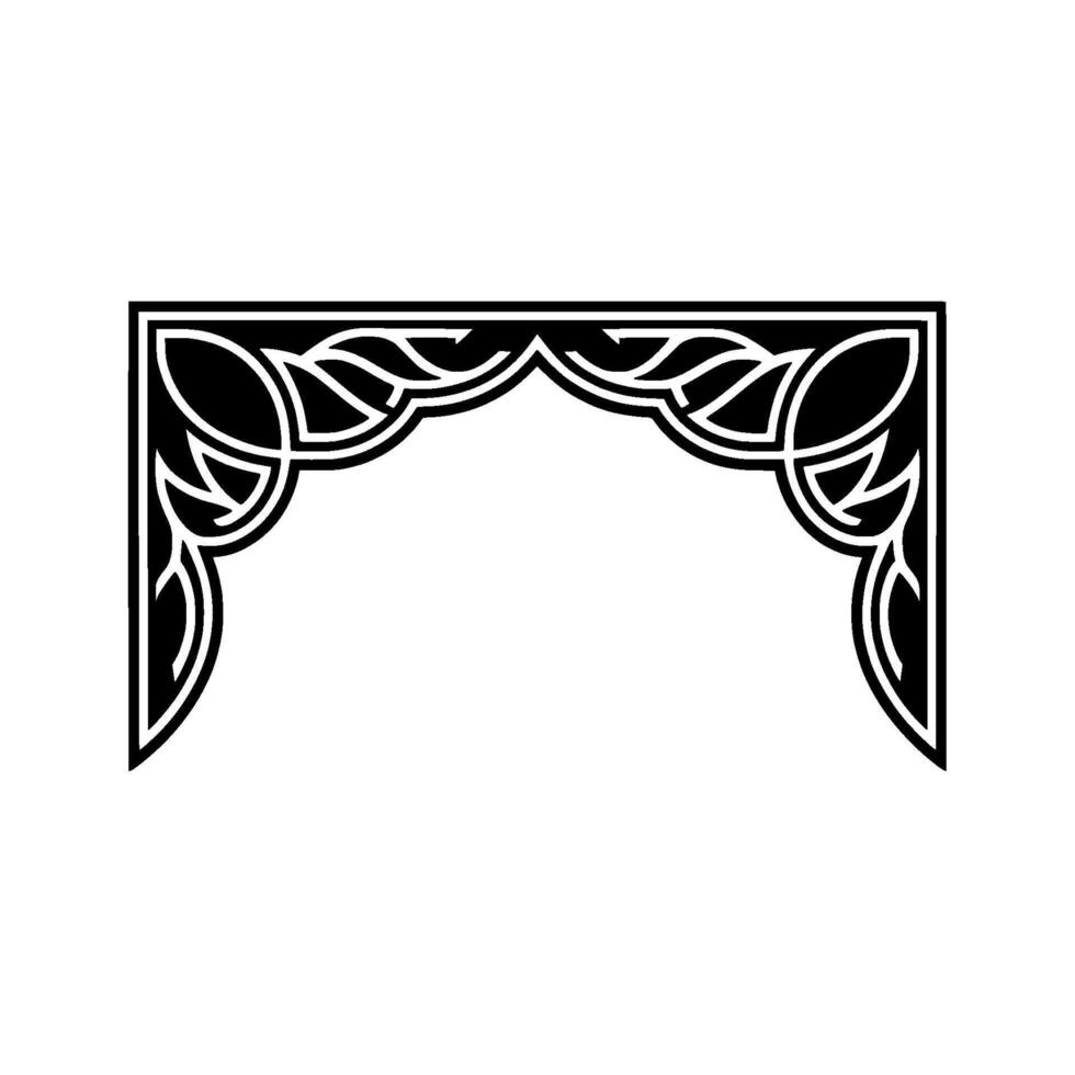 Intricate Celtic Corner Ornament, Vintage Style vector