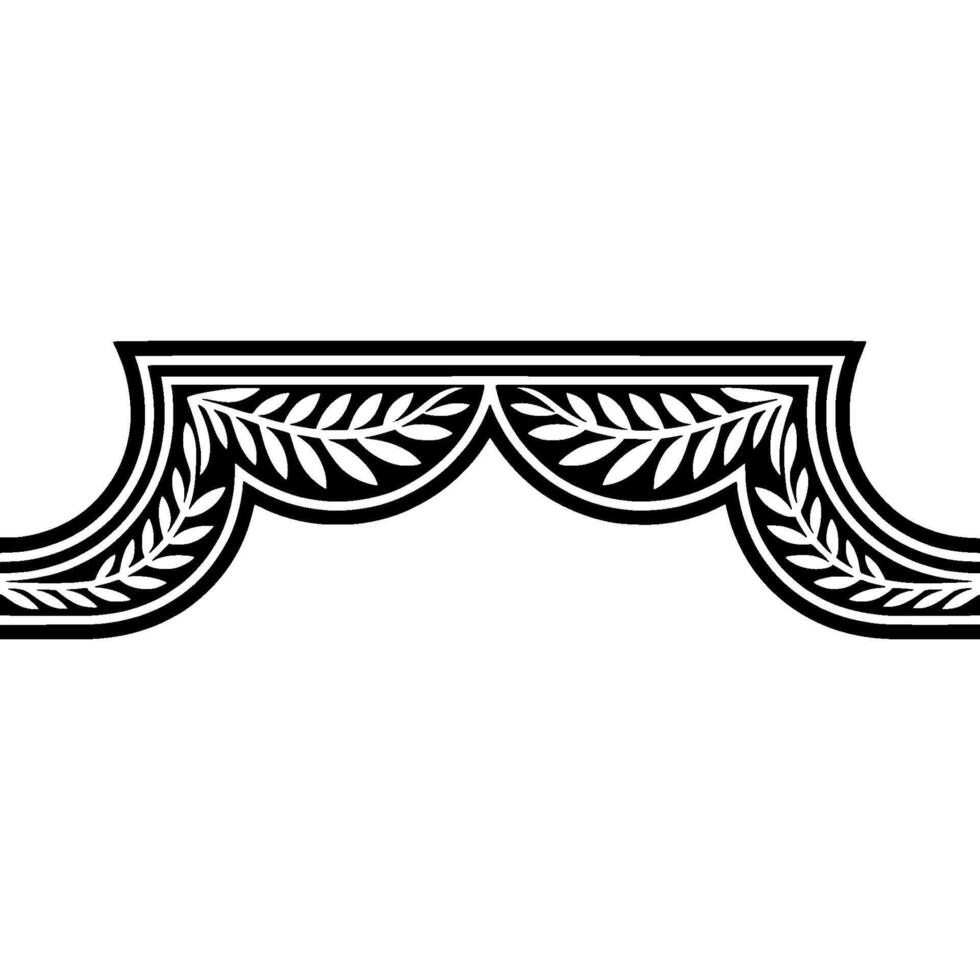 Elegant Laurel Border, Vintage Ornamentation, Decorative Element vector