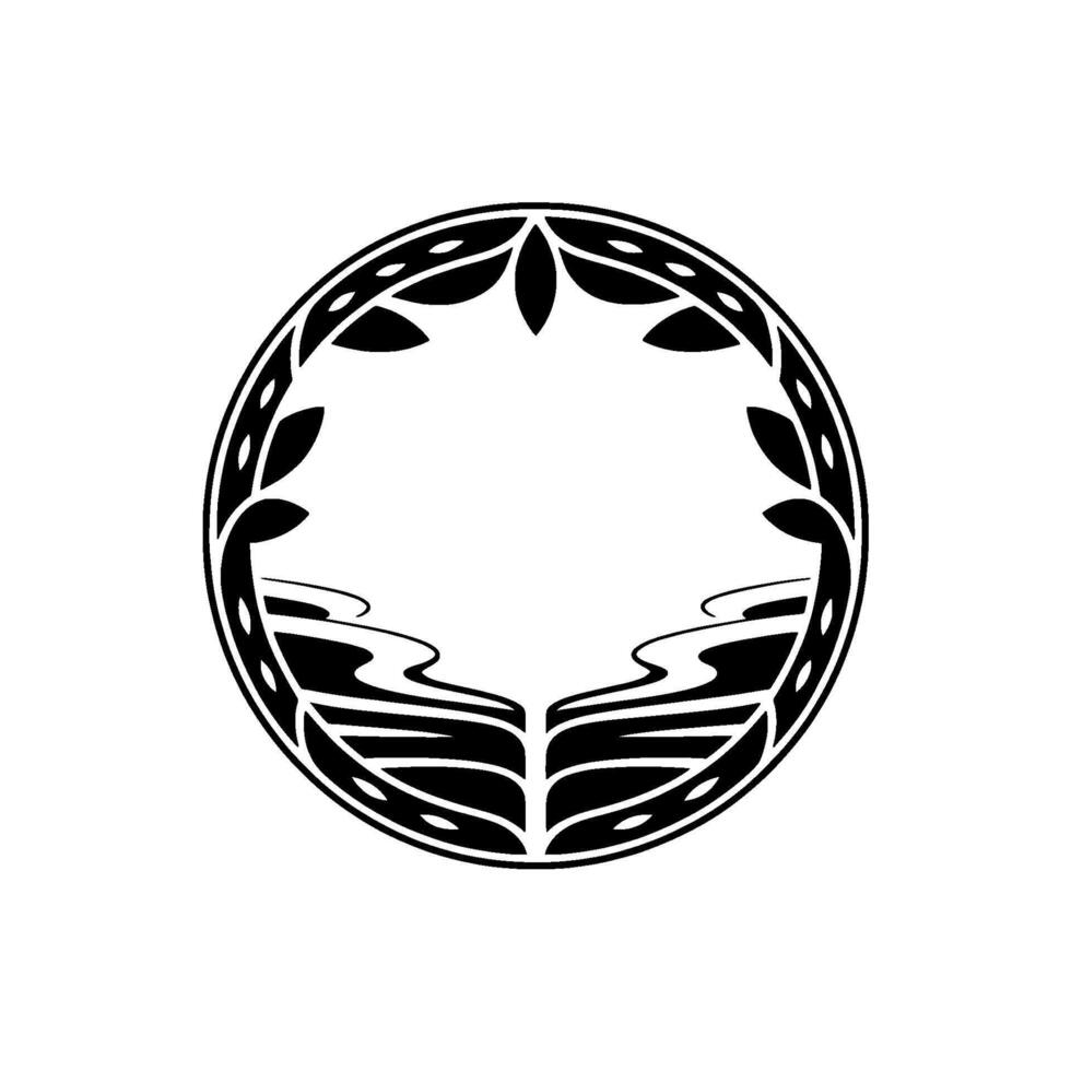 Circular Tribal Emblem, Minimalist, Symbolic Growth vector
