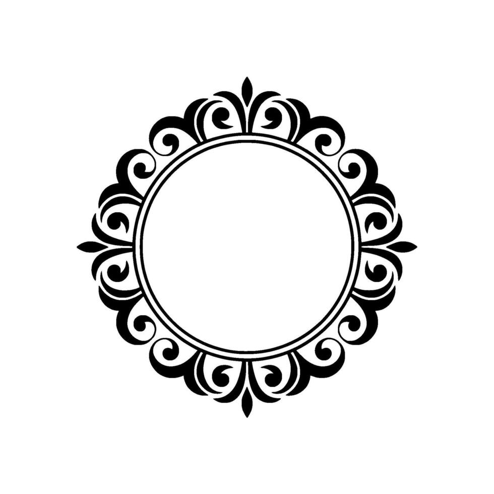 Elegant Circular Ornament, Vintage Element - Border vector