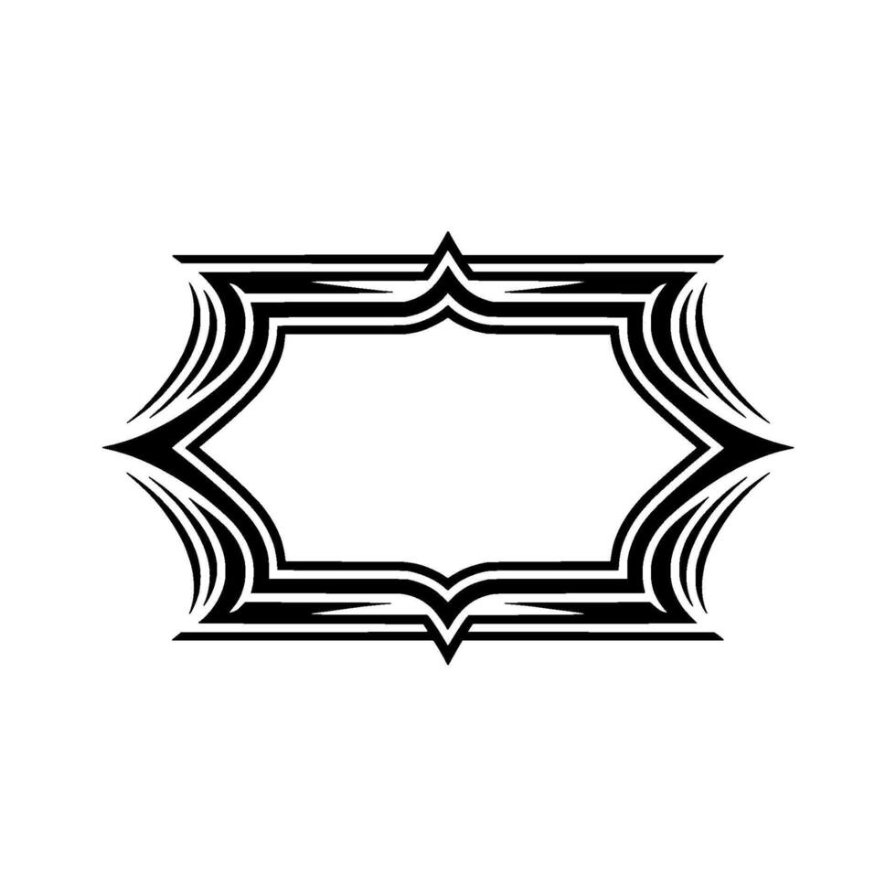 Geometric Deco Frame, Elegant Border, Minimalist - Pattern - Ornament vector