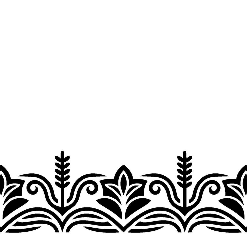 Elegant Botanical Border, Vintage - Ornamental - Floral vector