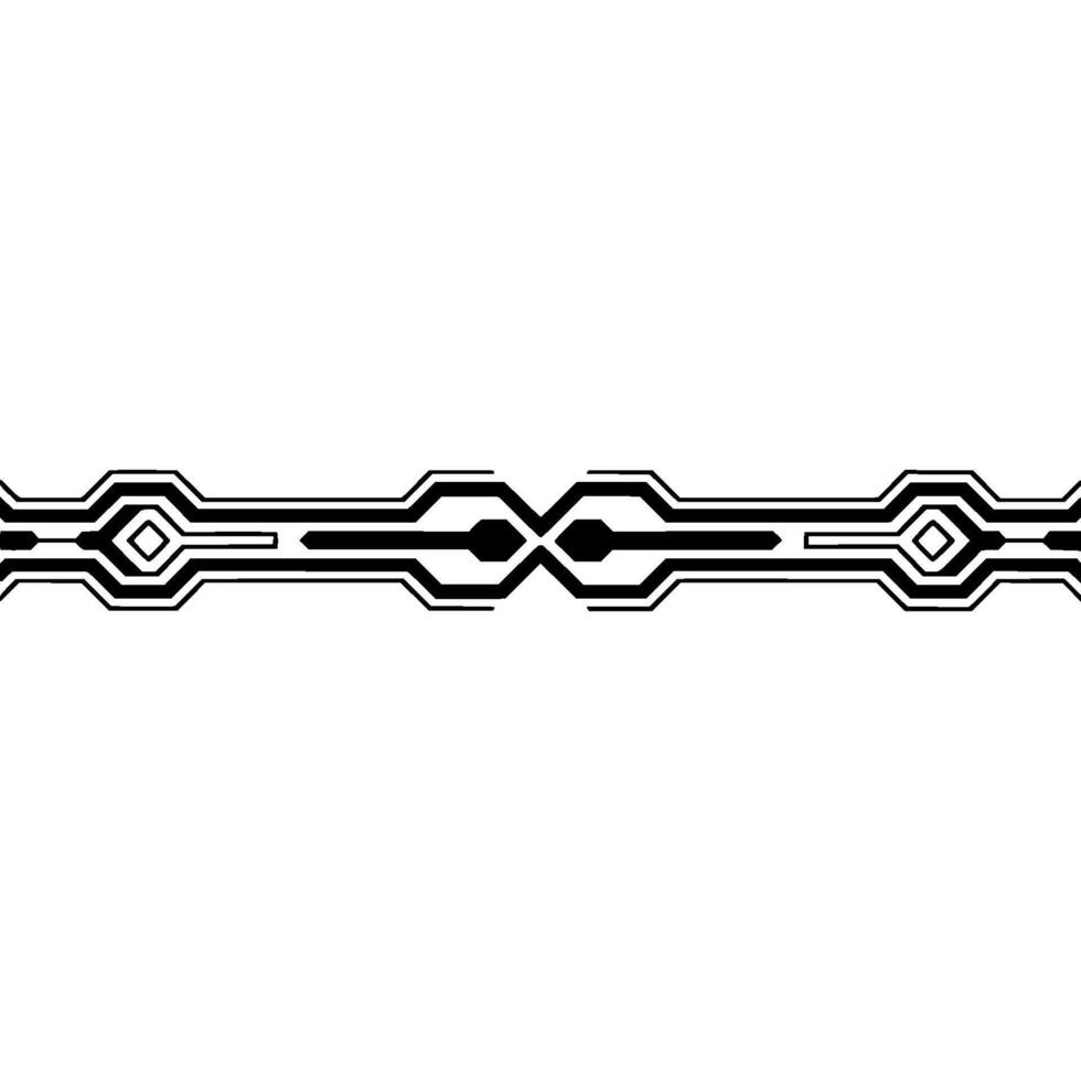 Geometric Deco Divider, Streamlined, Minimalist Accent vector