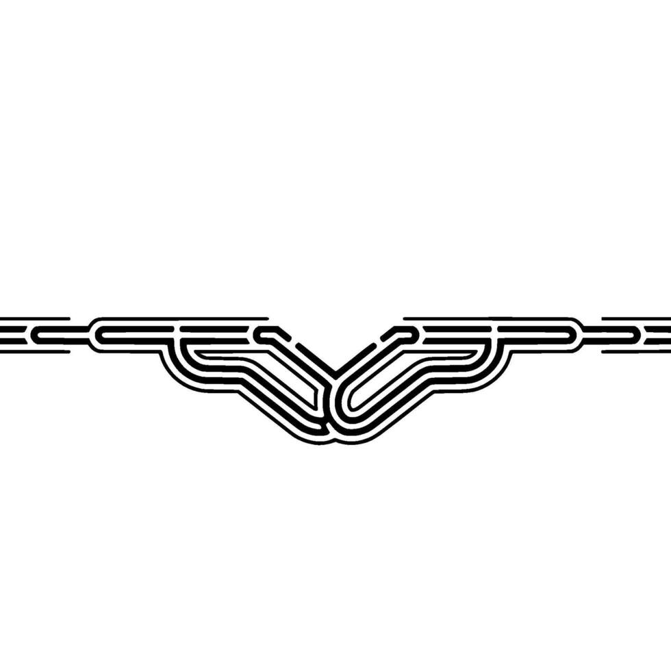 Geometric Embrace Minimalist Line Art Border vector
