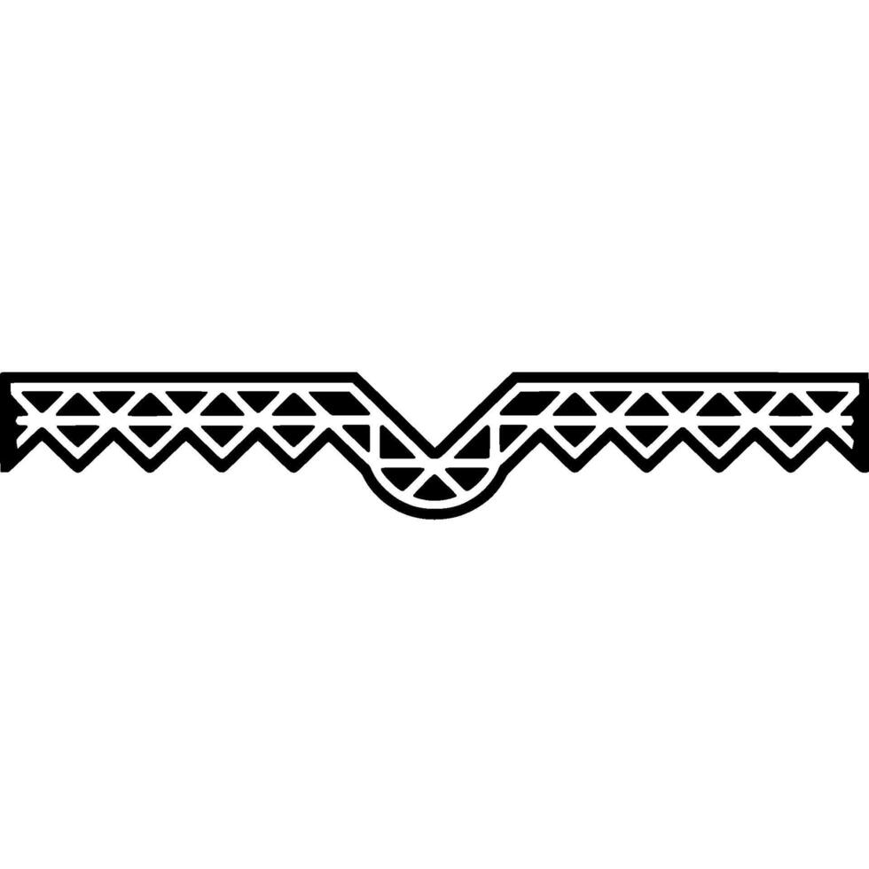 Geometric Wave Border, Minimalist - Pattern - Modern vector
