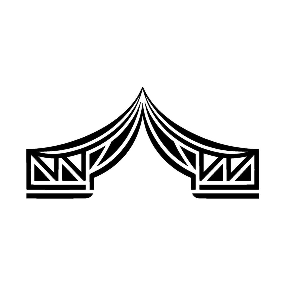Geometric Arch, Minimalist, Abstract Structure vector