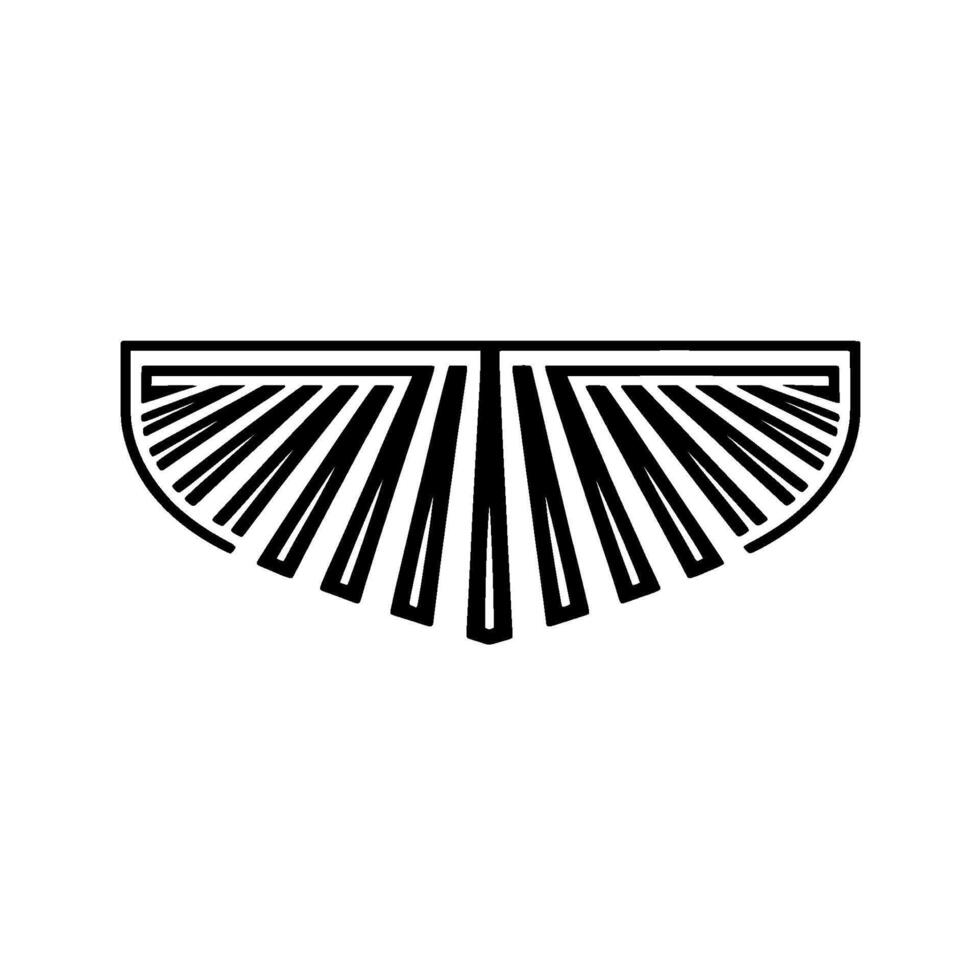 Geometric Wing Emblem, Minimalist - Modern vector