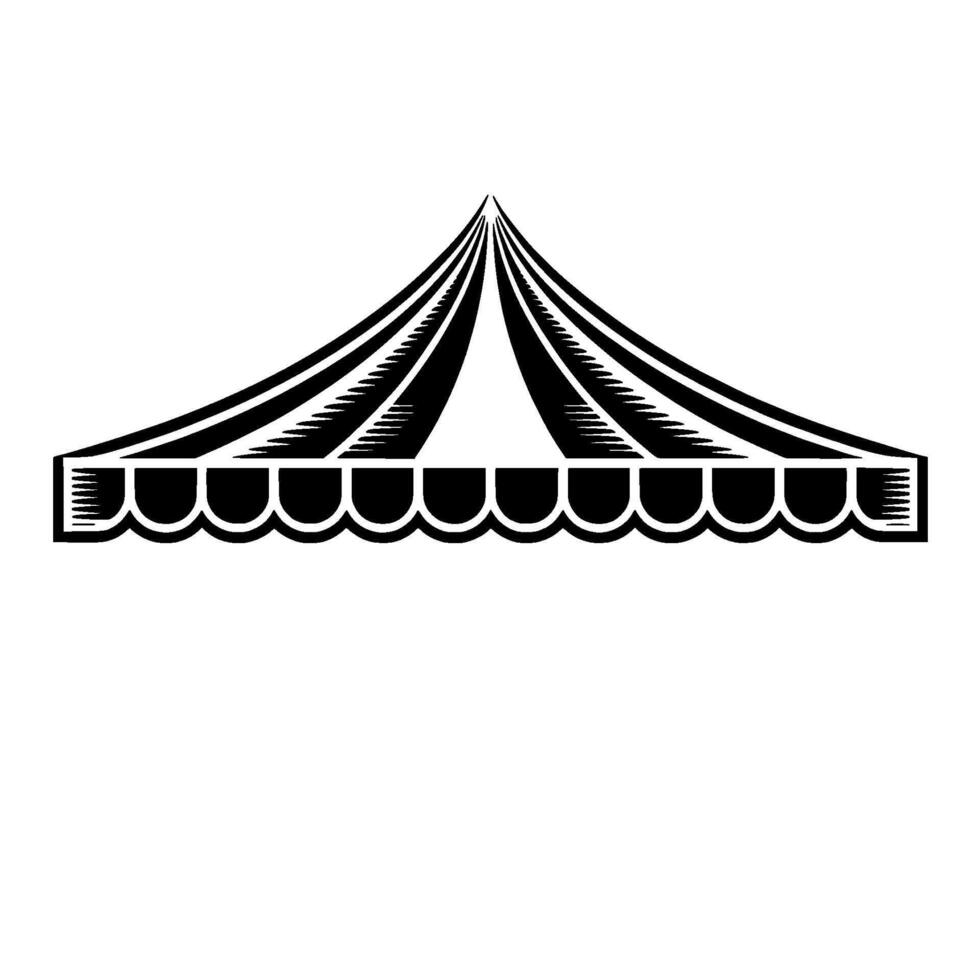 Minimalist Tent Silhouette, Geometric Shade vector