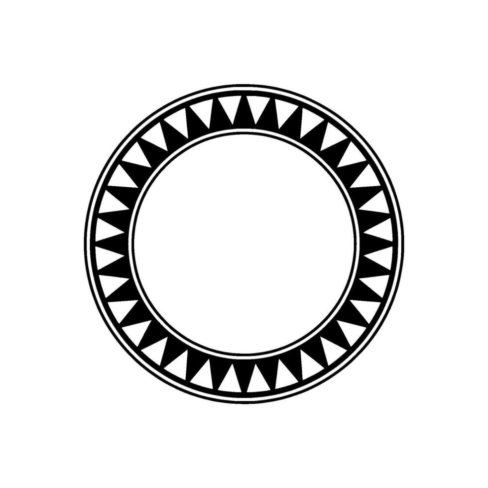 Geometric Tribal Circle, Minimalist - Illustration - Triangle vector
