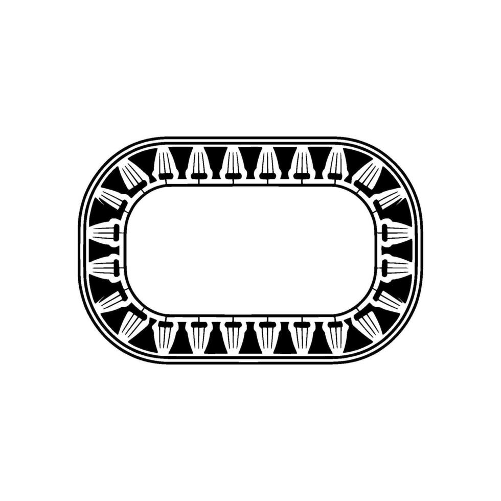 Geometric Oval Frame, Art Deco Style, Minimalist - Art deco vector