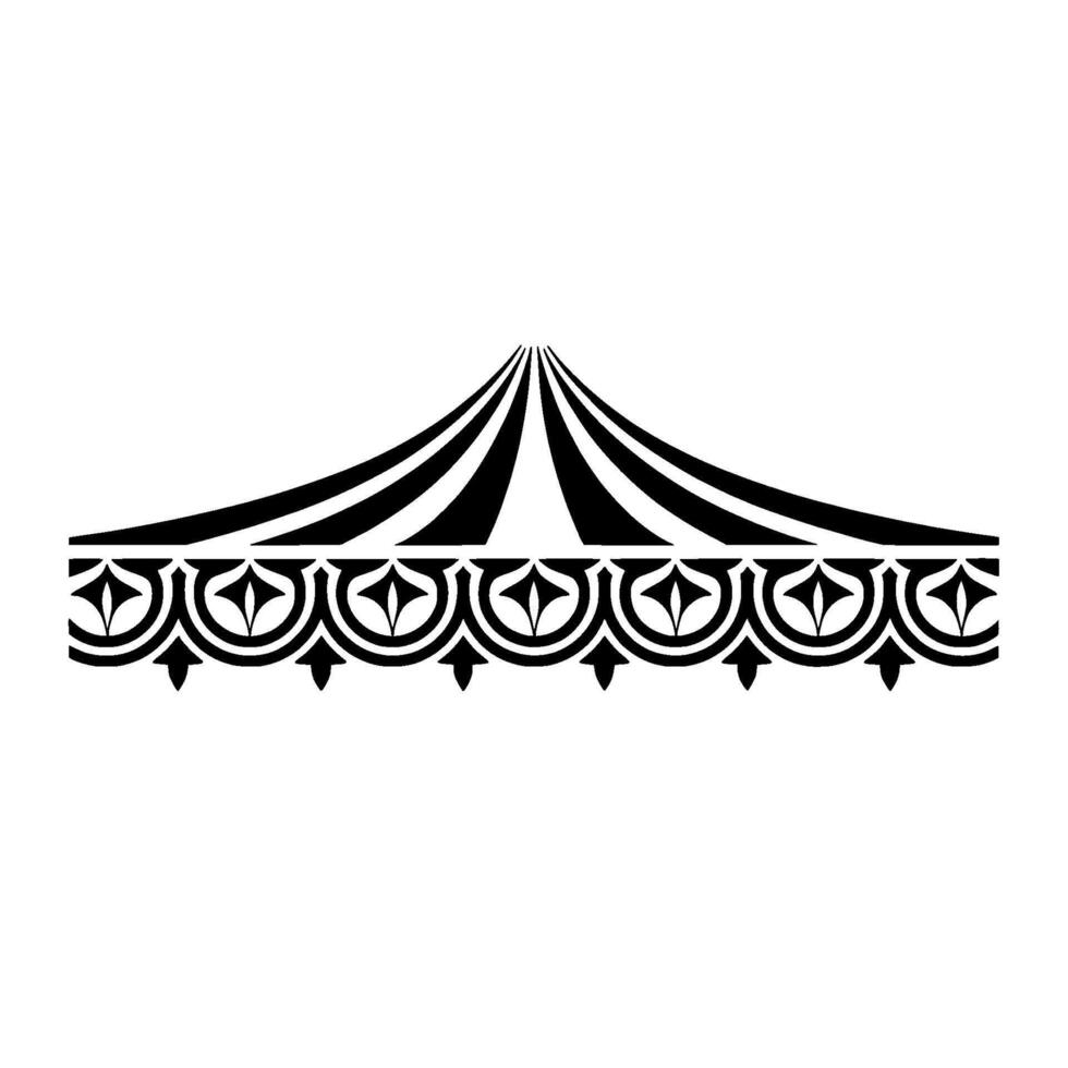Geometric Tent Ornament, Vintage Element vector