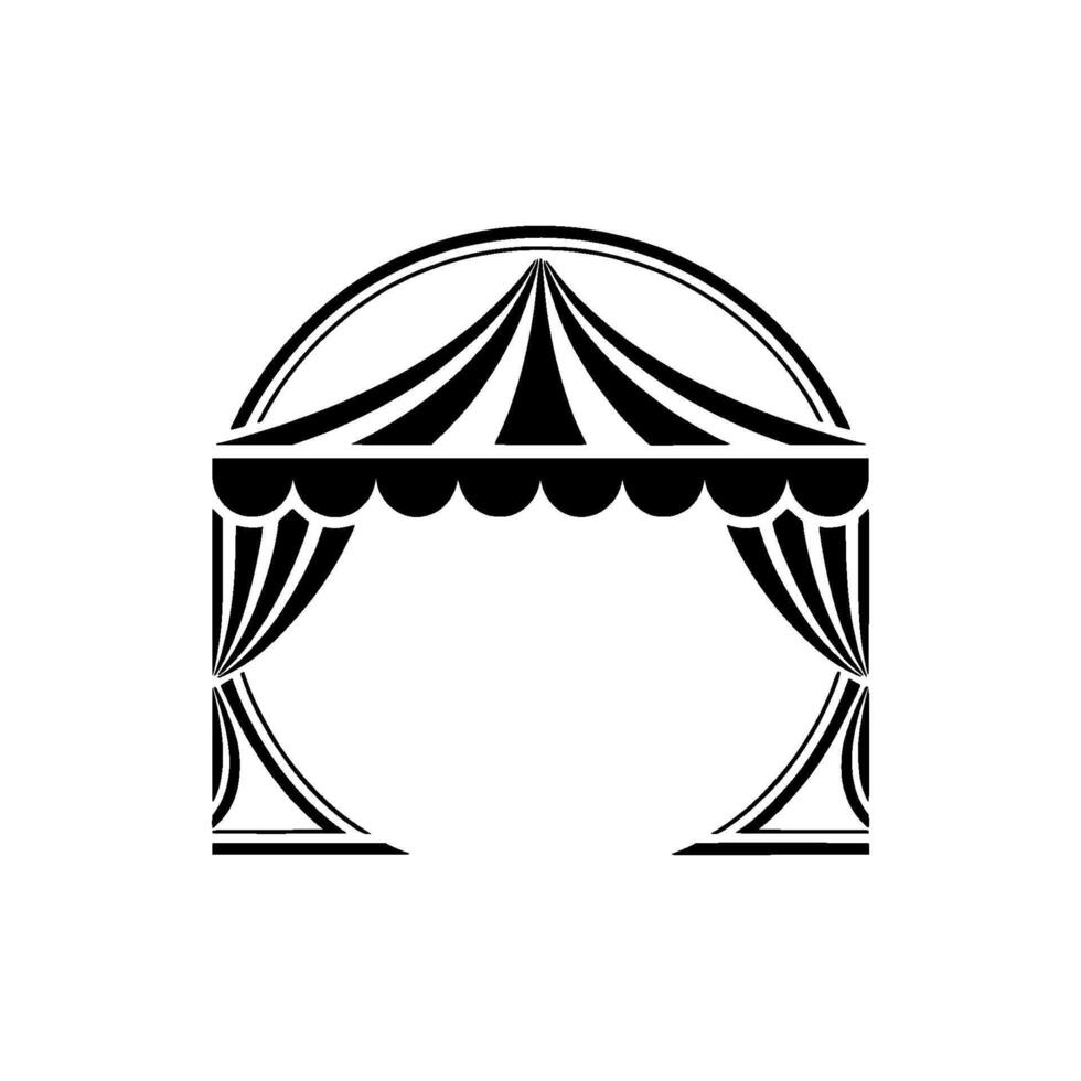 Elegant Arch Tent, Minimalist, Event Backdrop vector