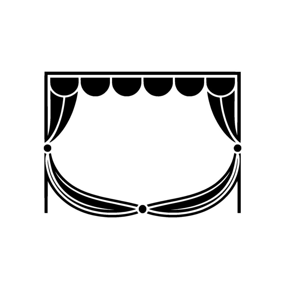Art Deco Stage Border, Elegant Silhouette vector