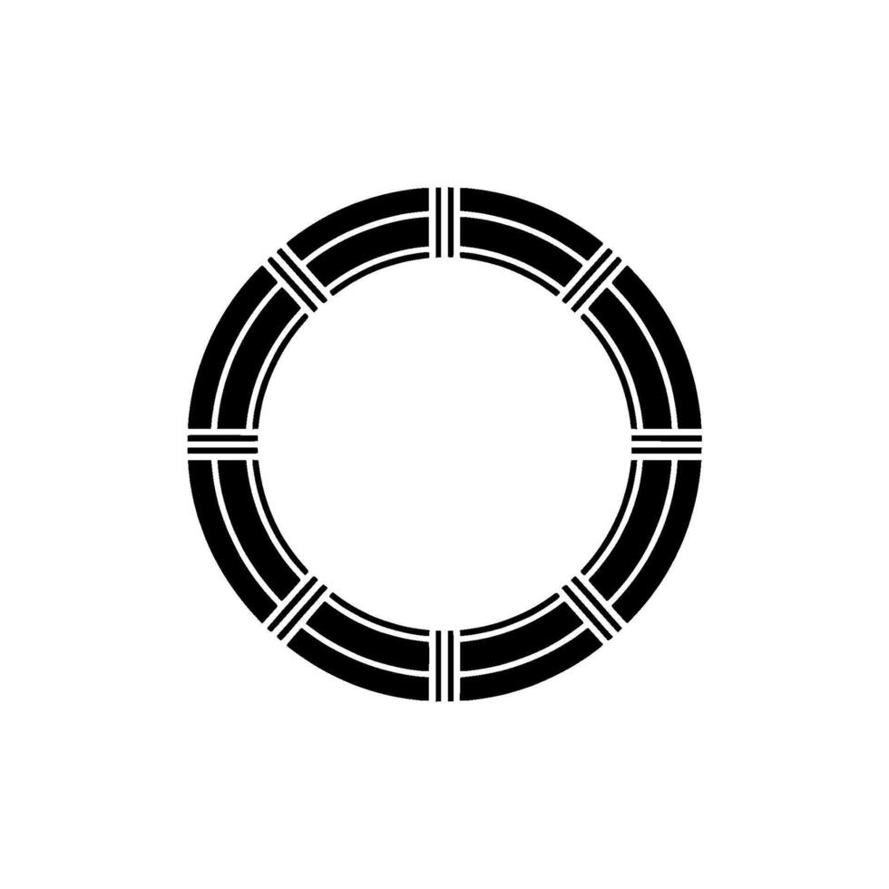 Minimalist Bamboo Circle, Geometric vector