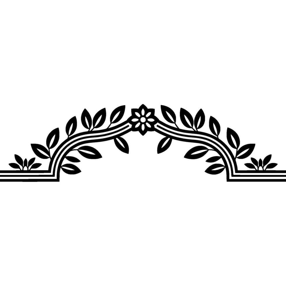 Elegant Botanical Border, Vintage Element - Laurel - Floral vector