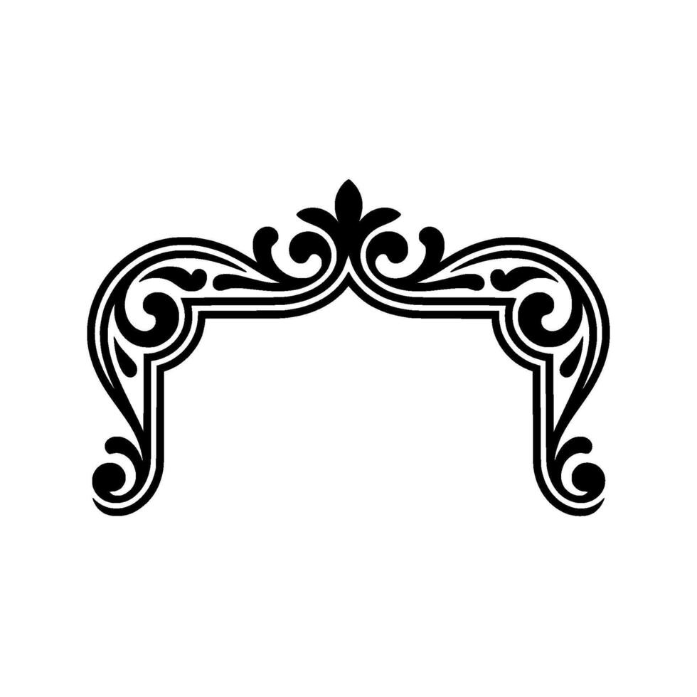 Elegant Ornate Arch, Vintage Element vector