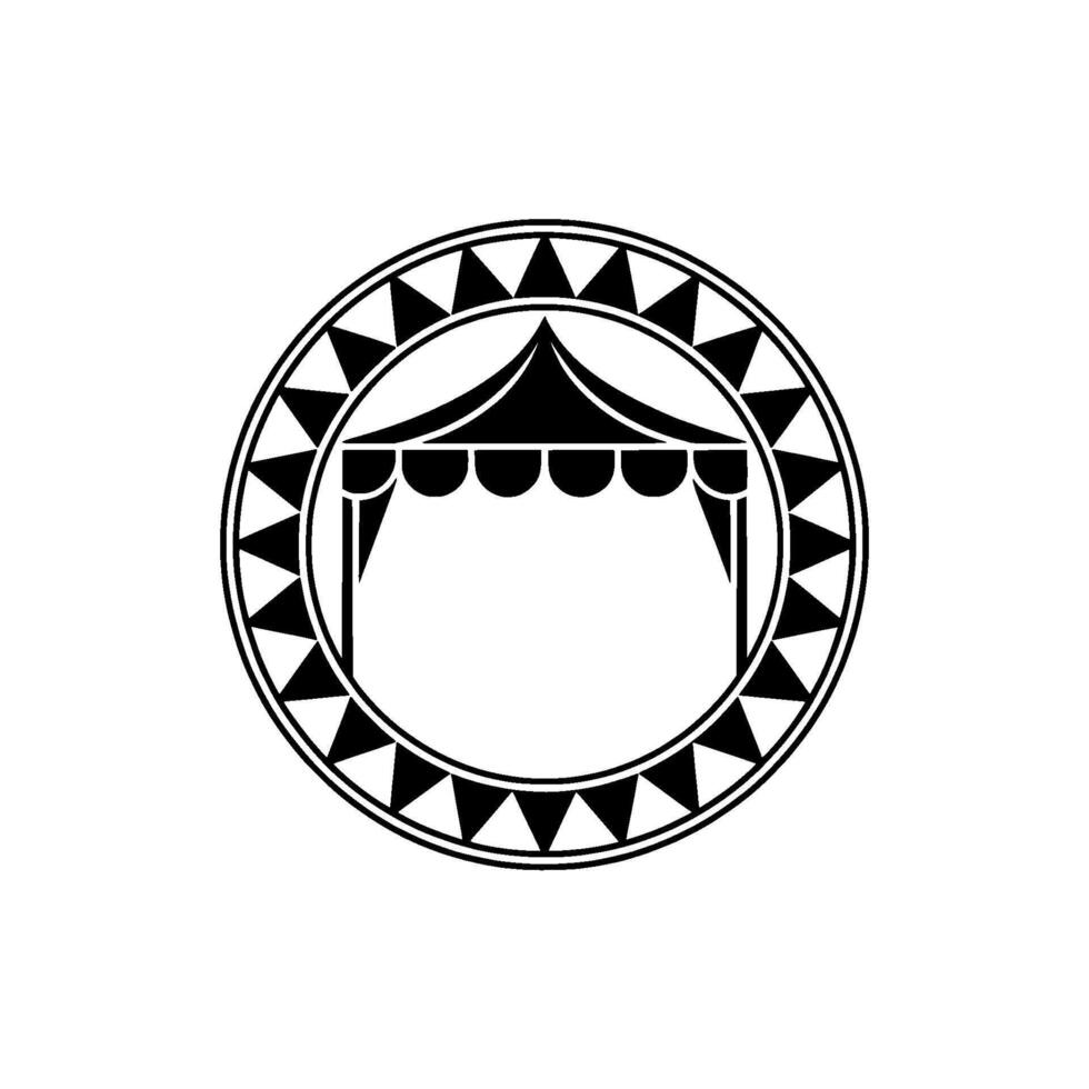 Minimalist Tent Emblem, Festive Gathering vector