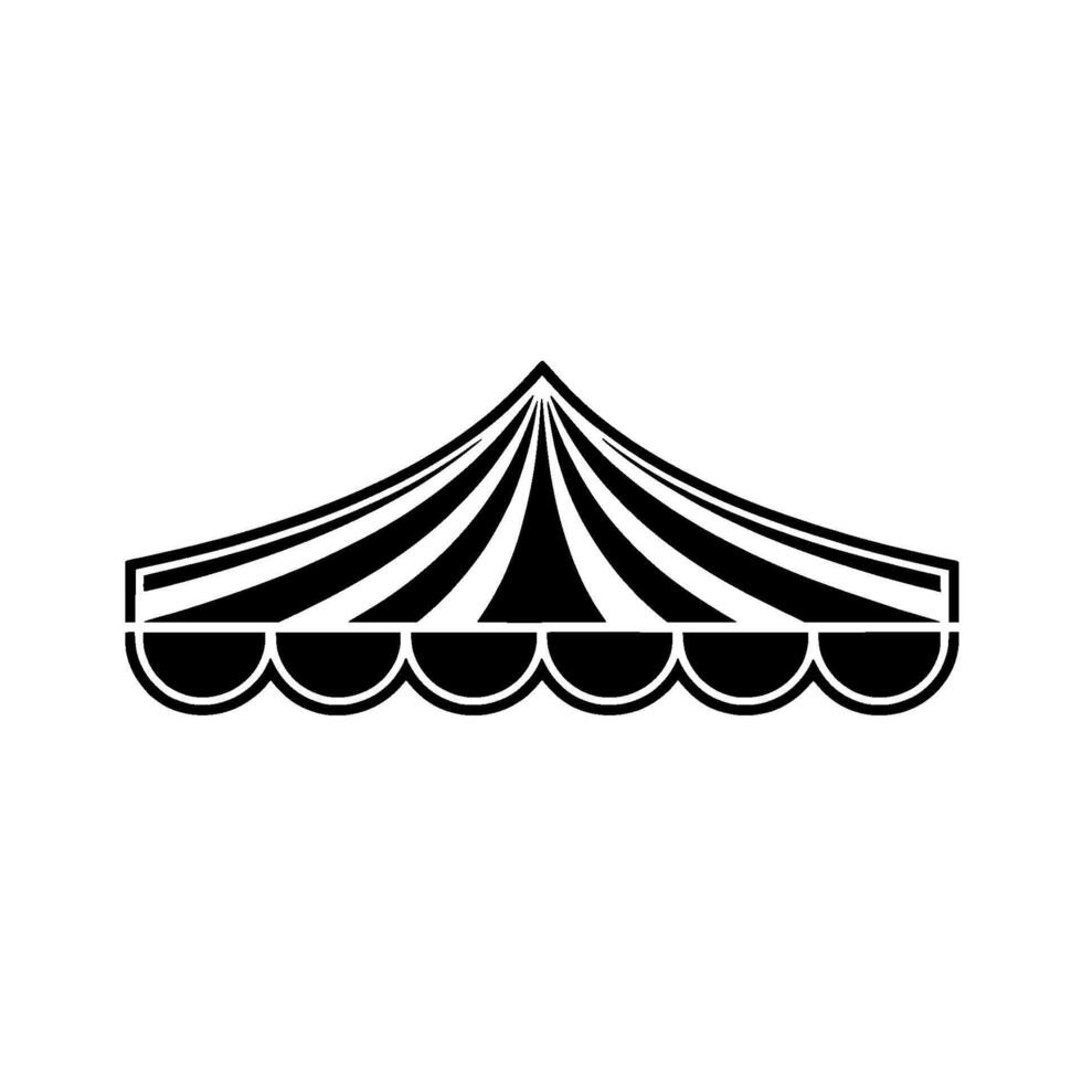 Geometric Tent Silhouette, Minimalist - Canopy vector