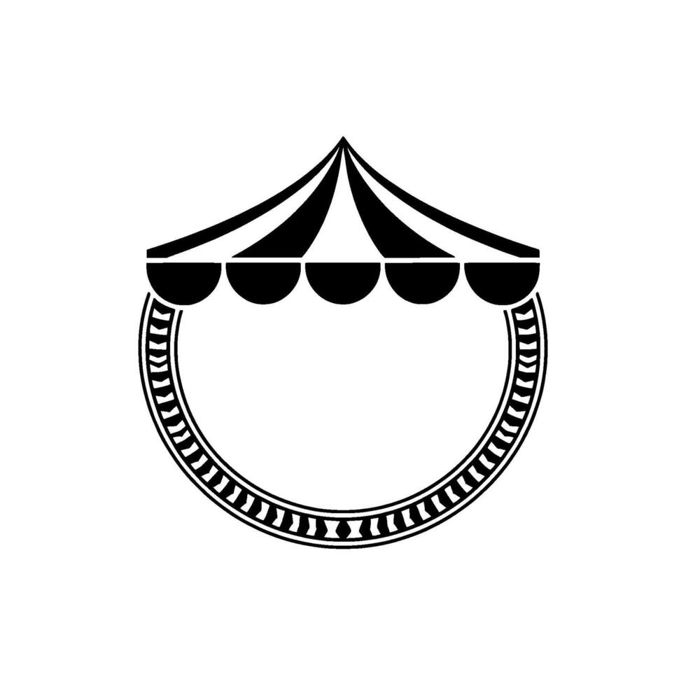 Minimalist Tent Emblem, Vintage Style, Branding vector