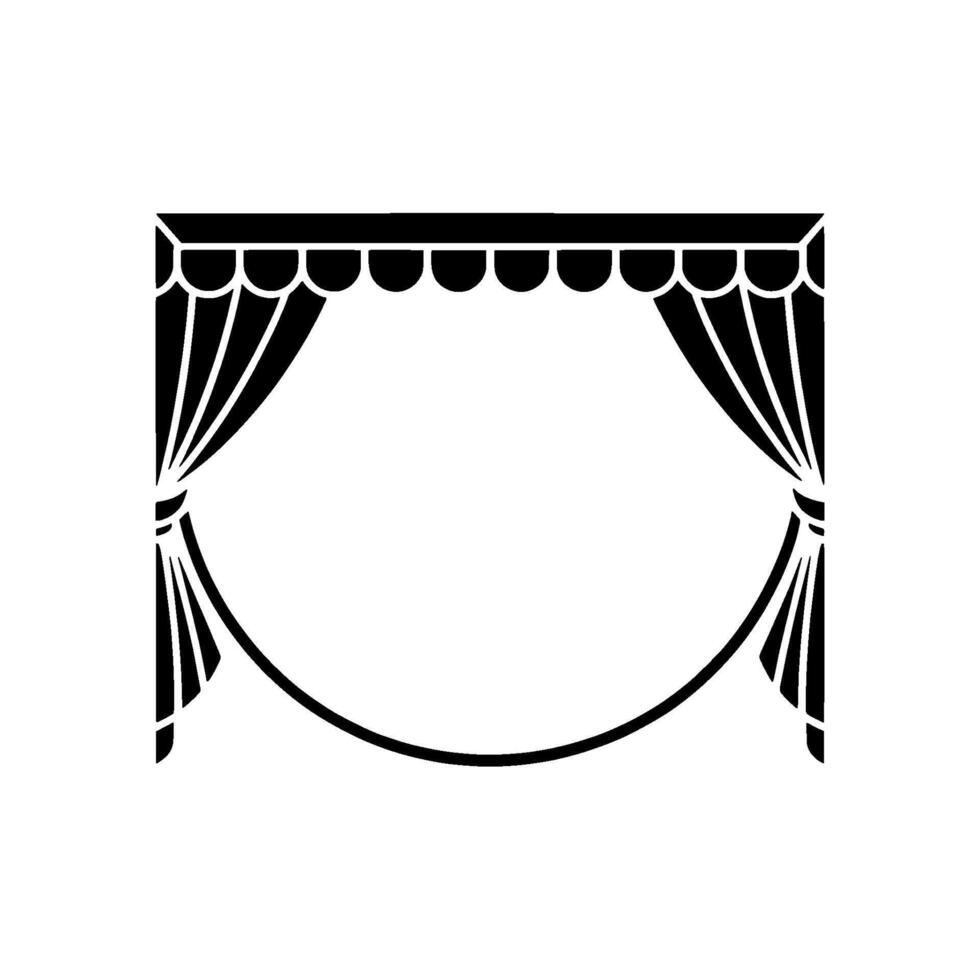 Art Deco Stage Frame, Minimalist vector