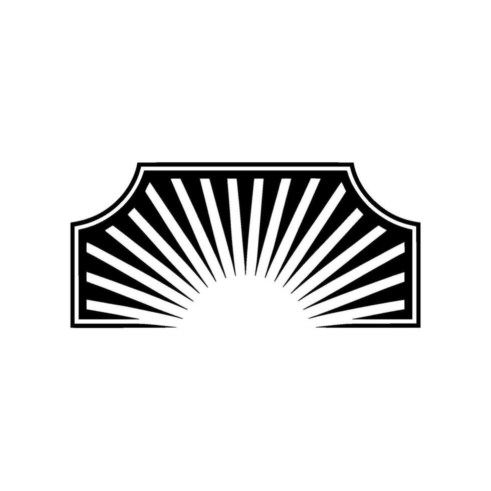 Geometric Radiance Stylized Sunburst Emblem - Modern vector