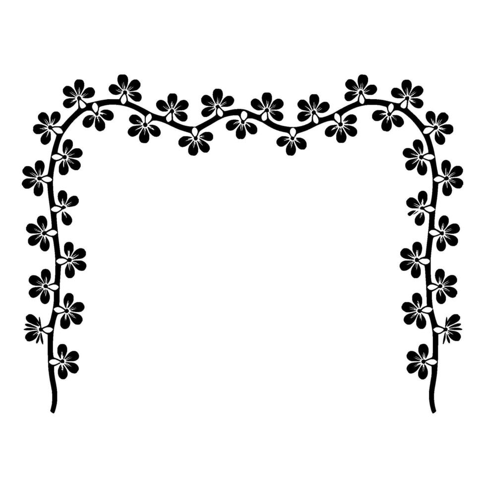 Floral Arch Frame, Minimalist Botanical vector