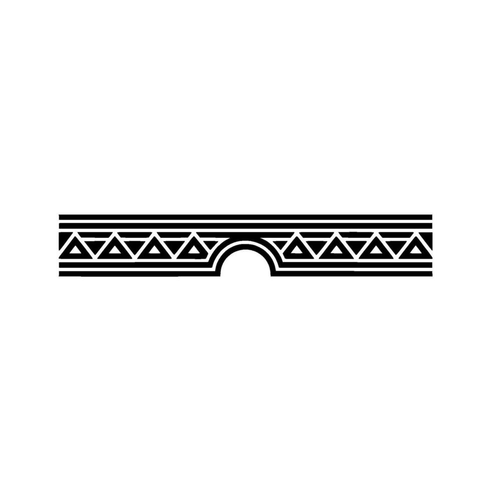 Geometric Tribal Border, Minimalist - Arch vector