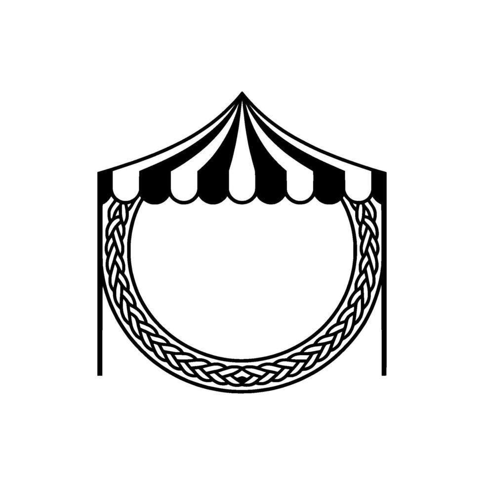 Celtic Tent Emblem, Vintage Illustration, Regal Symbol vector