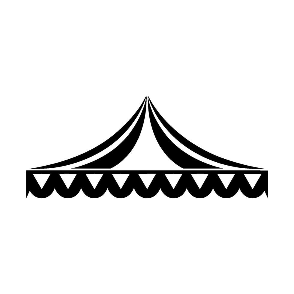 Minimalist Tent Silhouette, Geometric vector
