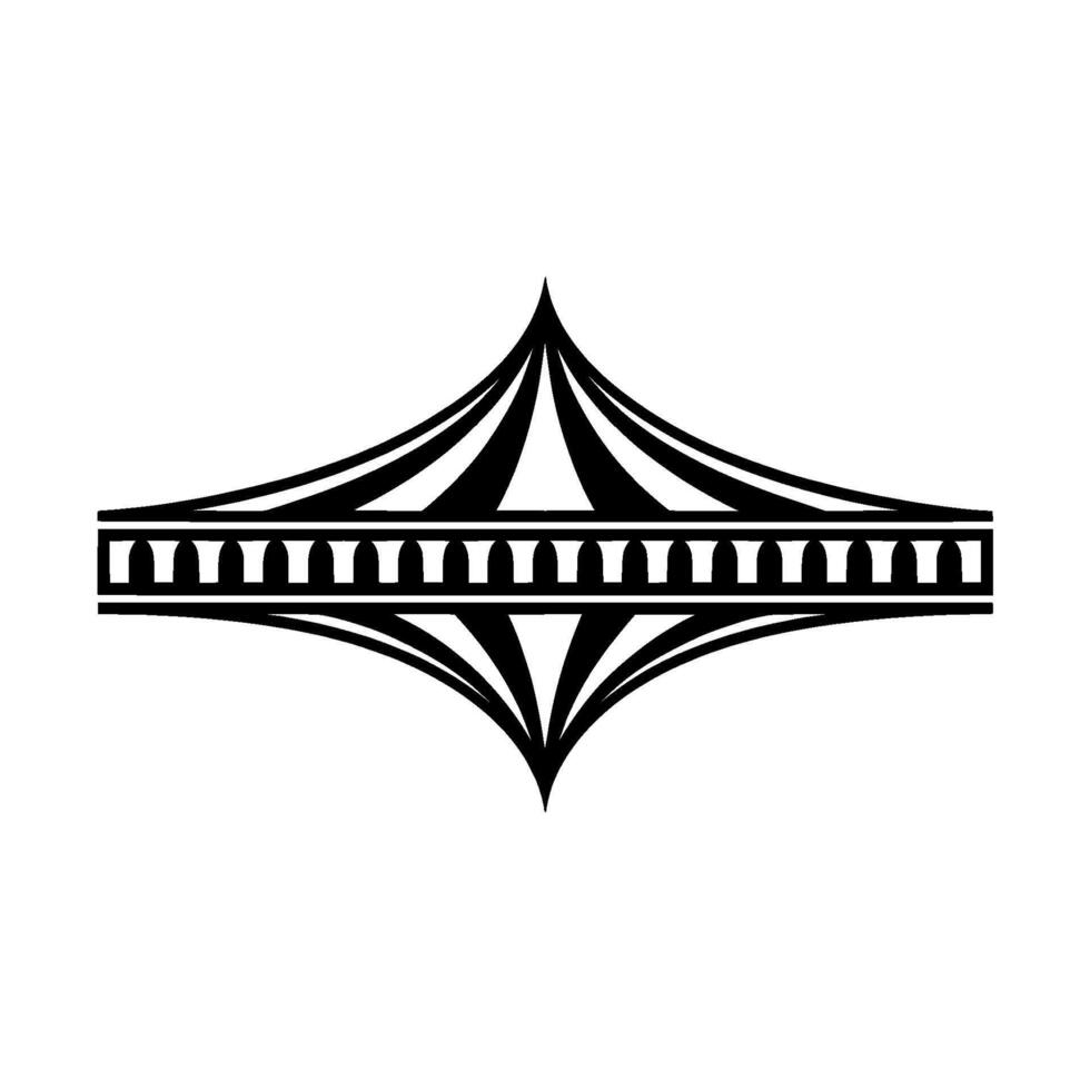 Geometric Arch Emblem, Minimalist, Elegant Symbol vector