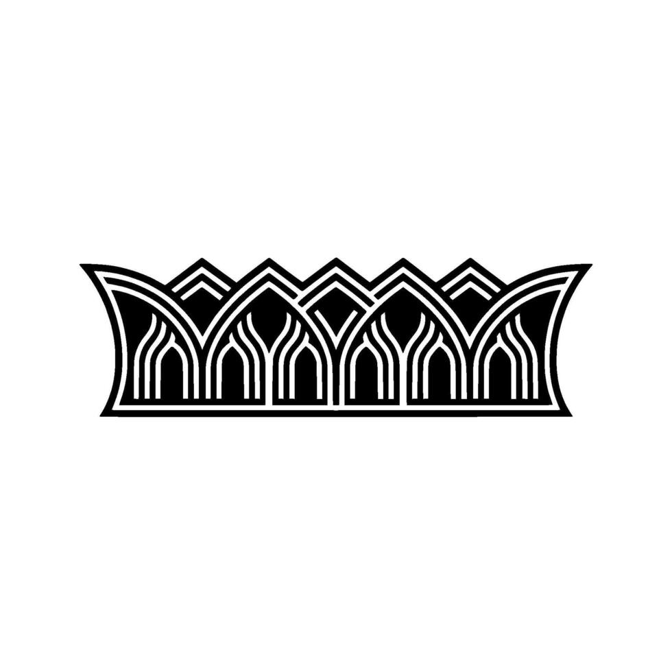 Geometric Arch Motif, Elegant Line Art, Regal vector