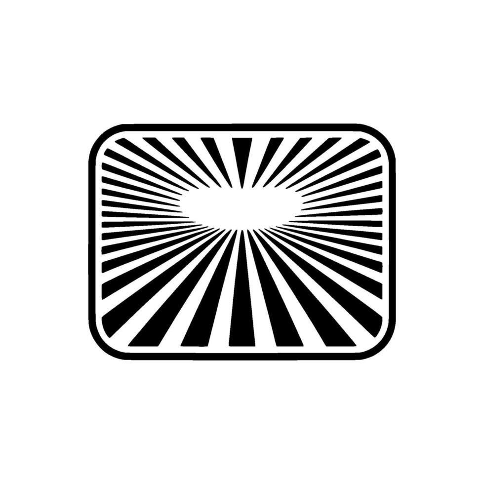 Geometric Radiance Black White Burst vector