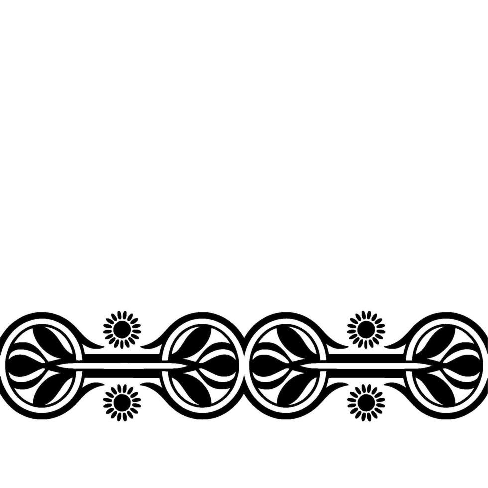 Art Deco Floral Border, Elegant Element - Art deco - Art deco vector