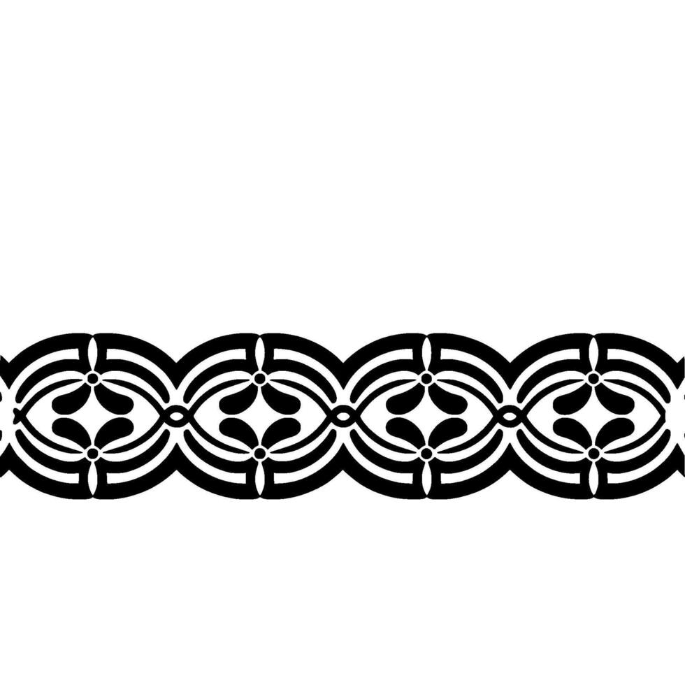 Intricate Black White Border, Art Nouveau Style vector
