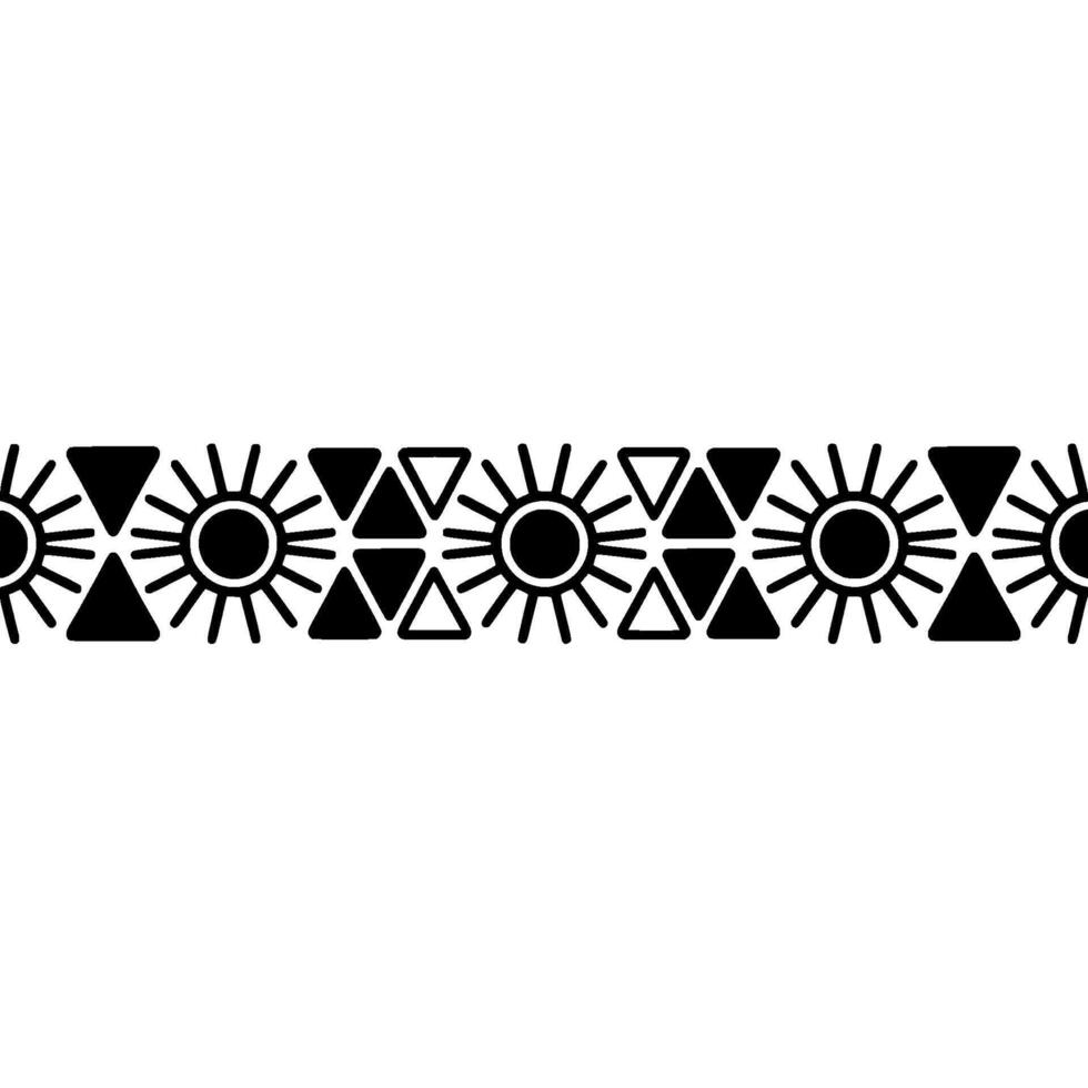 Geometric Sunburst Border, Minimalist vector