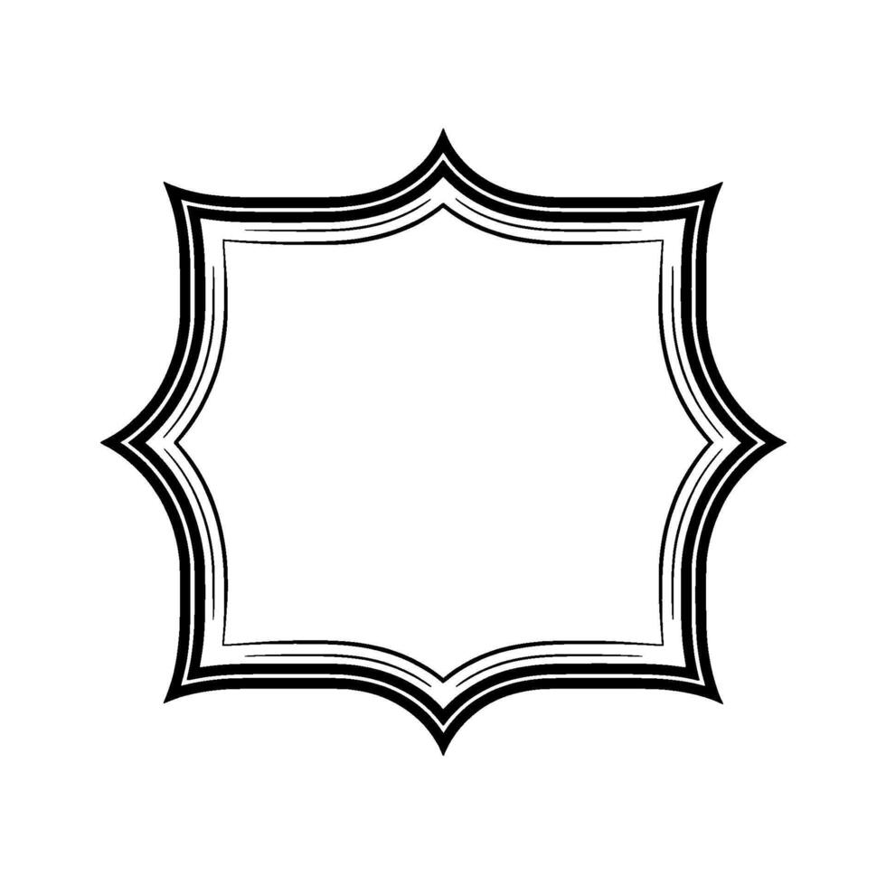 Geometric Star Shield, Minimalist, Blank Space vector