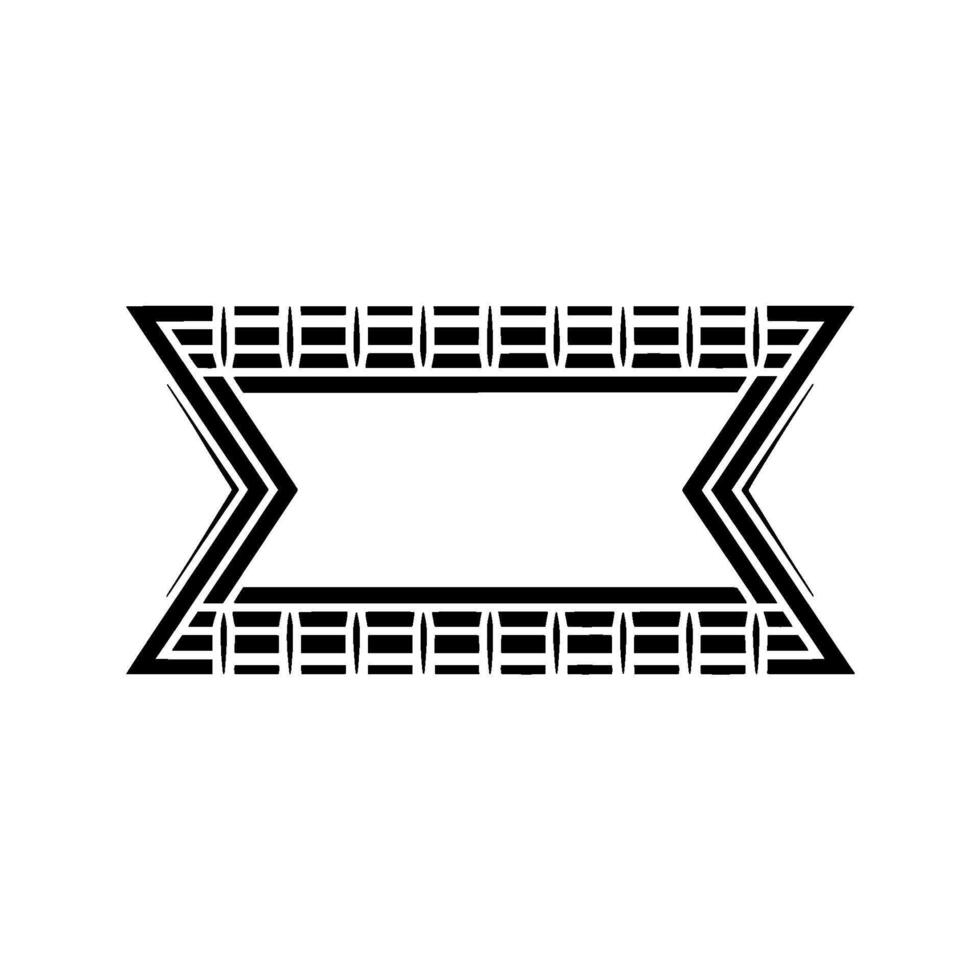 Geometric Deco Border, Minimalist, Elegant Frame - Linear vector