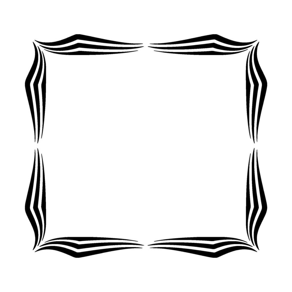 Dynamic Waveframe Modern Geometric Border vector