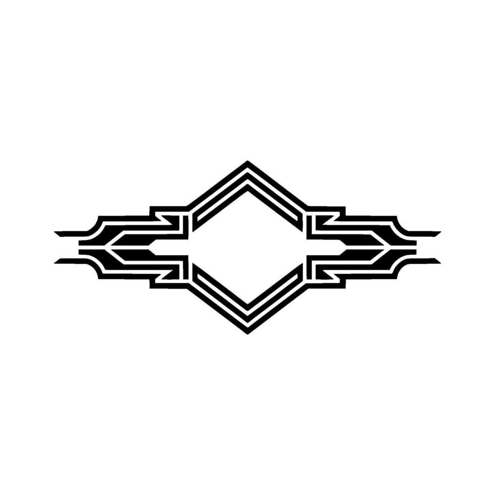 Geometric Deco Ornament, Elegant Border - Diamond vector
