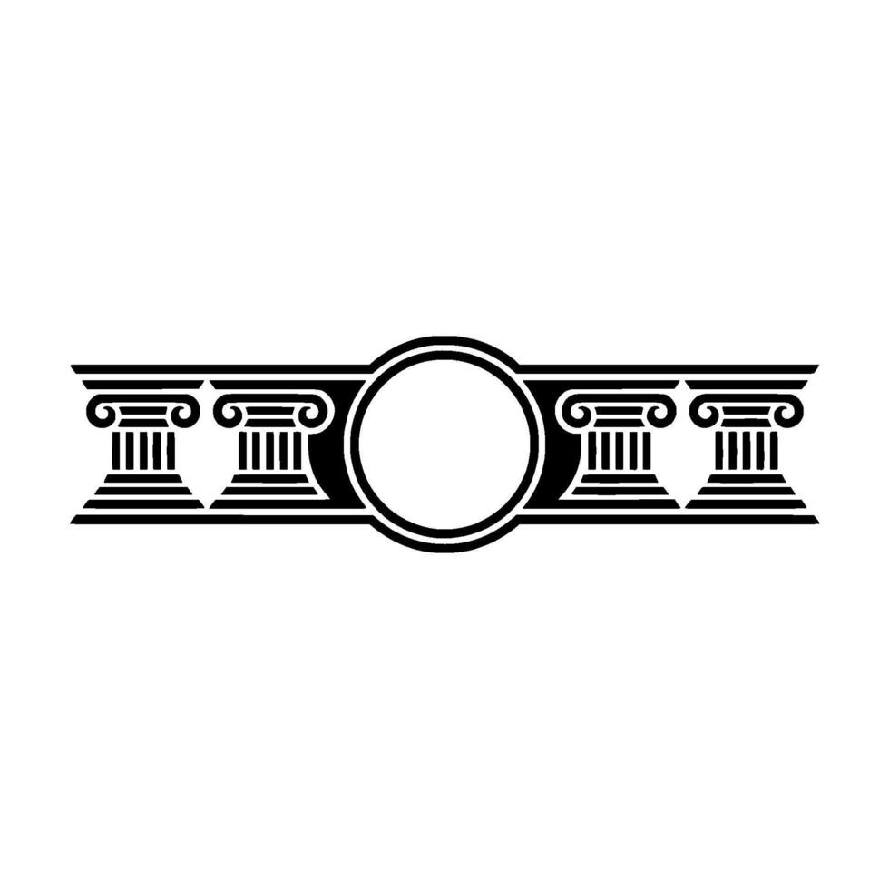 Classical Emblem, Elegant Border, Circular Motif vector