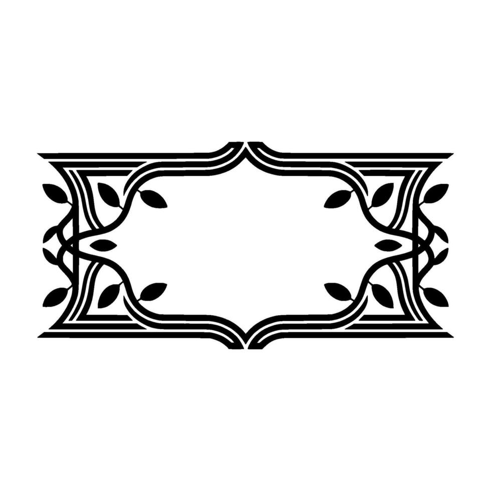 Art Deco Botanical Frame, Elegant Vintage - Artdeco vector