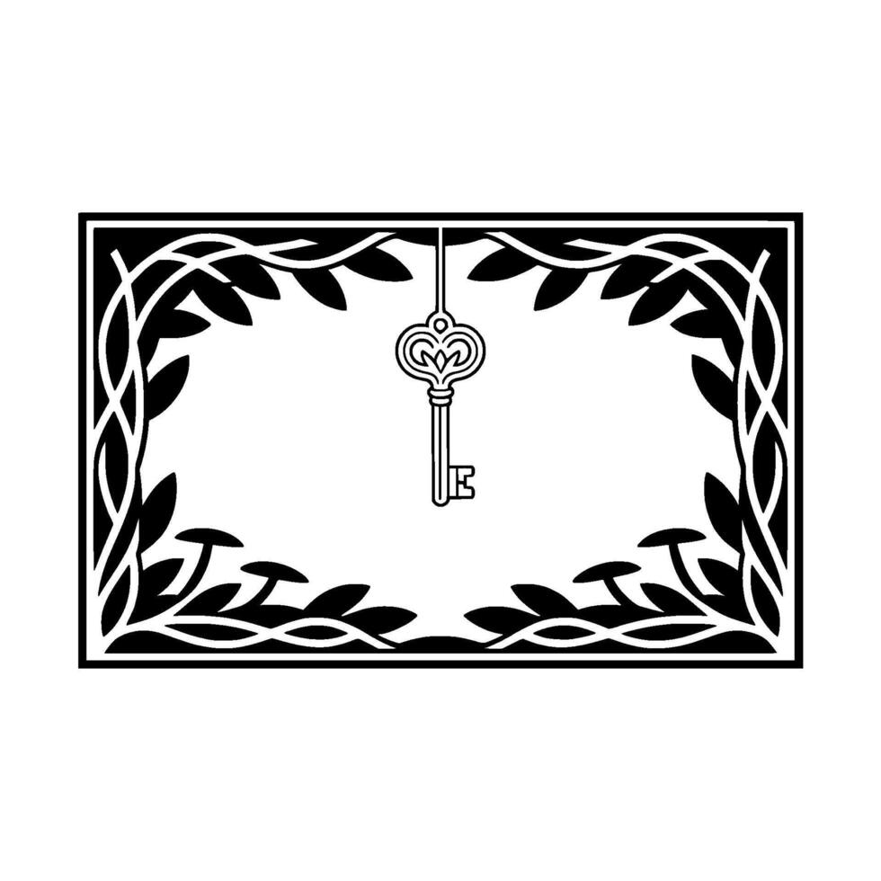 Art Nouveau Key - Symbolic Access Heritage vector