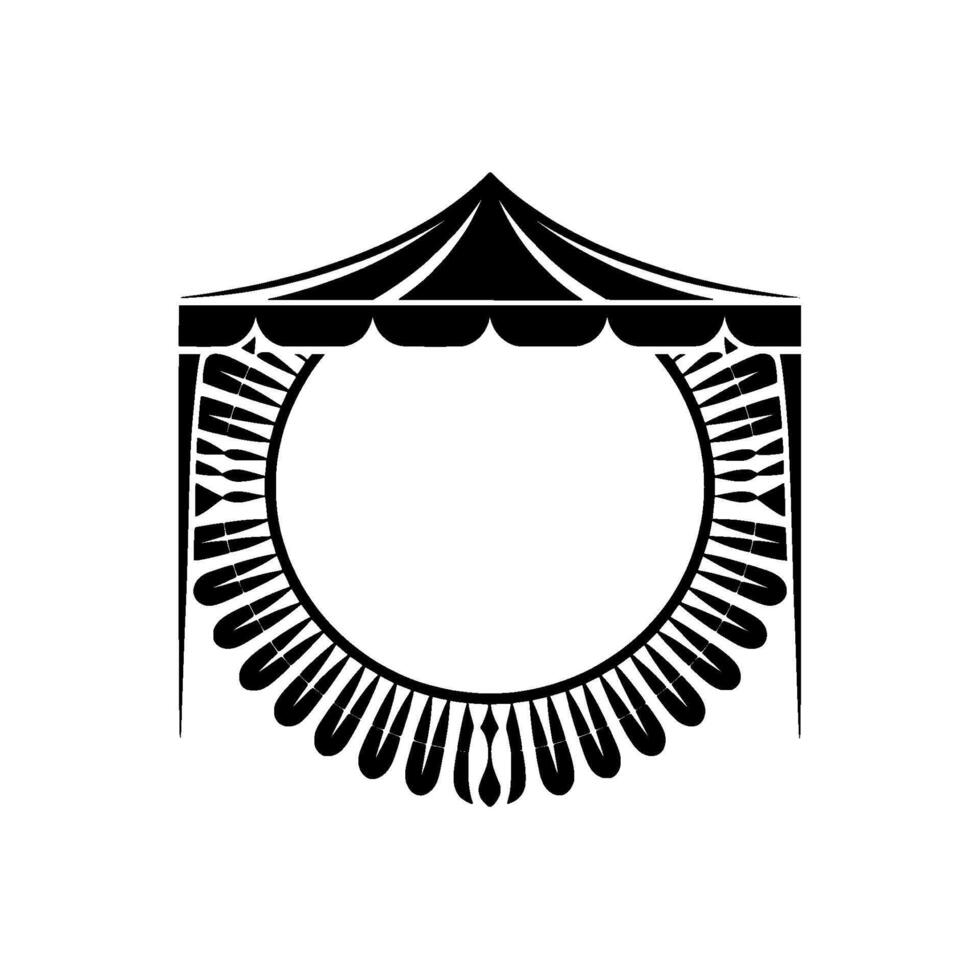 Elegant Tent Silhouette, Minimalist, Event Branding vector