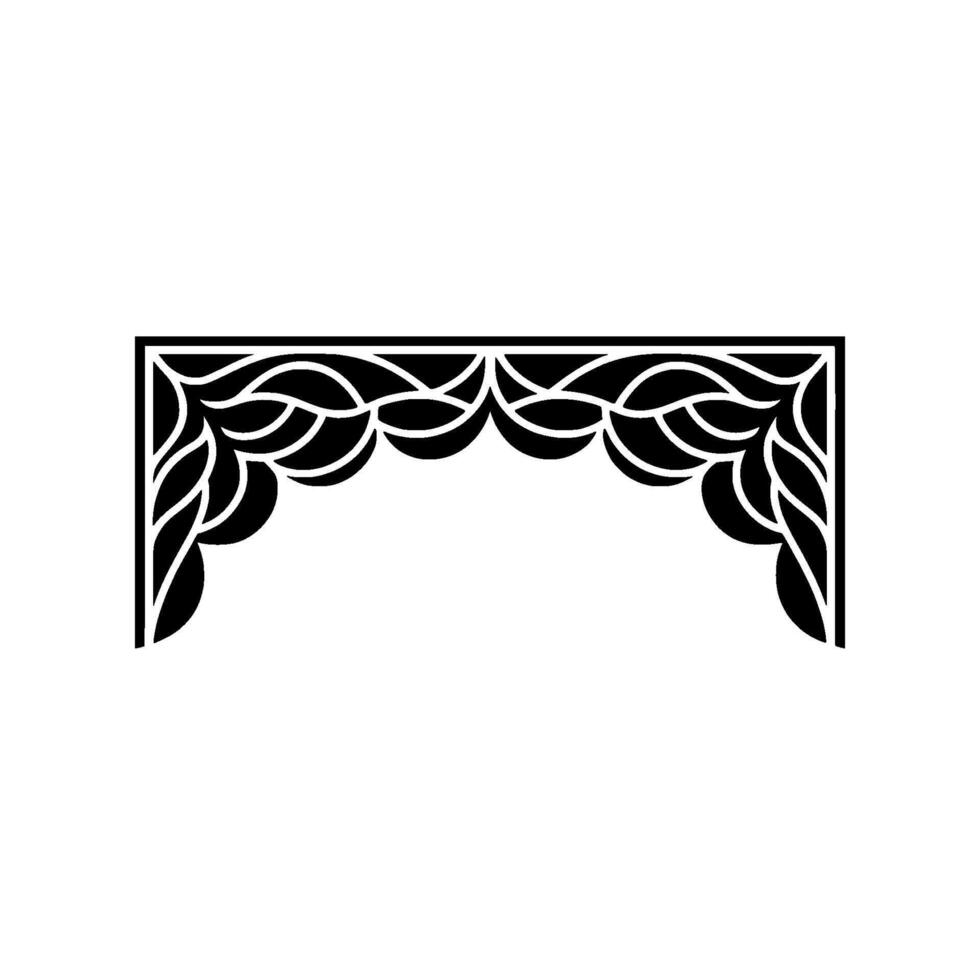 Art Deco Corner Bracket, Intricate Ornamentation vector