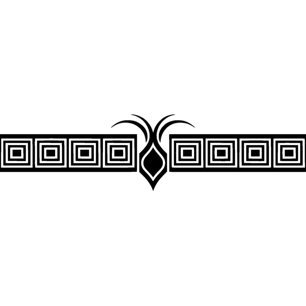 Geometric Tribal Border, Elegant Division, Stylized Motif vector