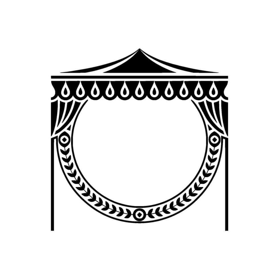 Geometric Canopy Frame, Vintage Element vector