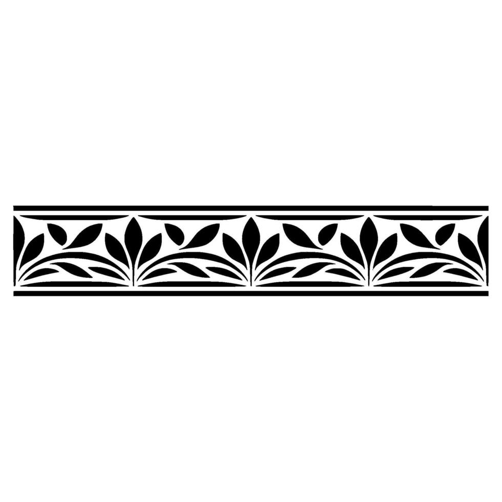 Elegant Botanical Border, Vintage Style - Minimalist - Floral vector