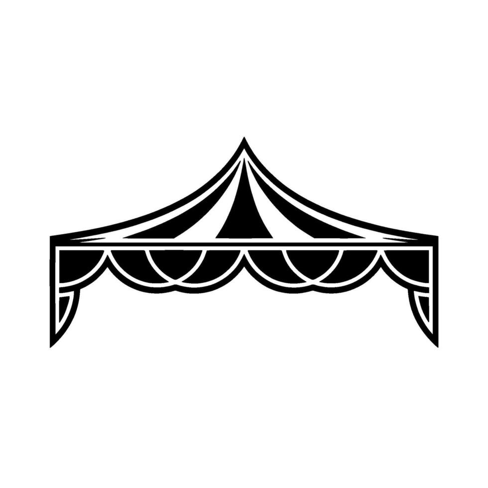 Minimalist Tent Silhouette, Modern Event vector